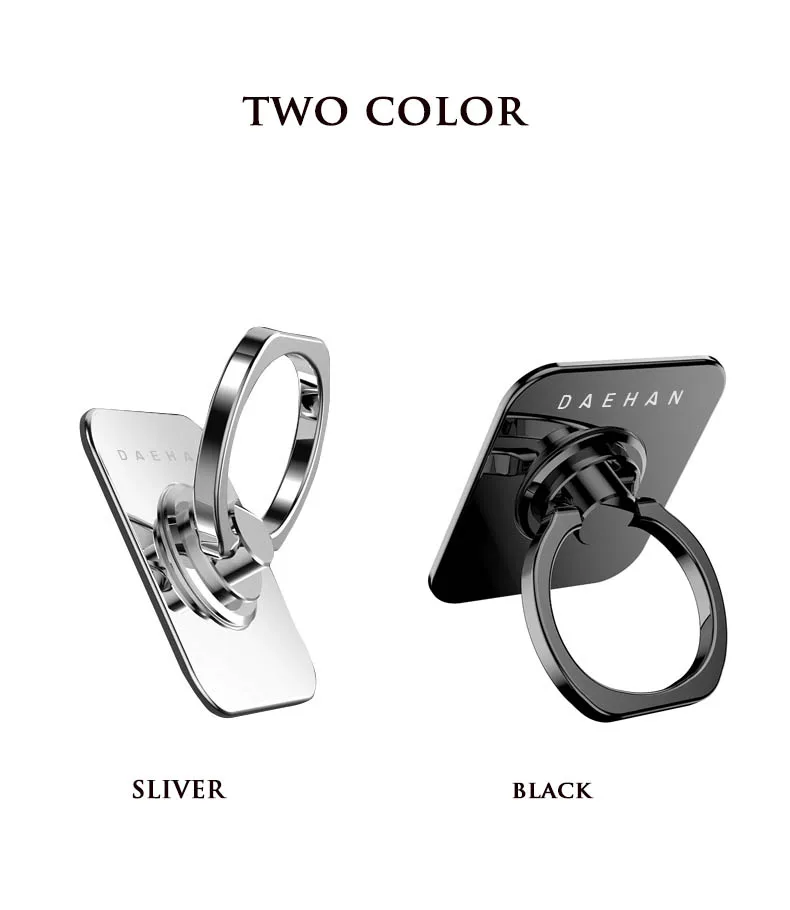 DEAHAN 304 Edelstahl Fingerring Handyhalter Ständer 360° Verstellbarer Hakenring Fingerständer für Smartphone-Halterung – Detail 8
