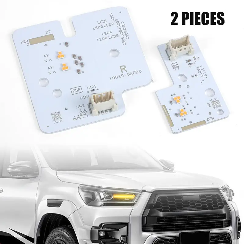 

Янтарный дневной ходовой свет, светодиодный фонарь, модуль ангельских глаз, плата источника света, чипы для Toyota Hilux Revo 2021 2022 2023 2024