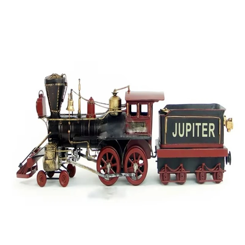 High quality handmade antique iron steam train decorations American Zeus steam locomotive model 1880 gift