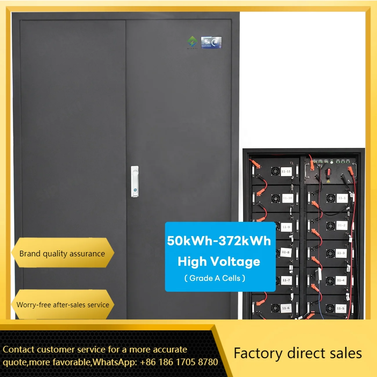Server Rack Battery 528V Solar Battery Module Storage System 105kwh 150kWh HV ESS Rack Mount High Voltage Lifepo4 Cabinet
