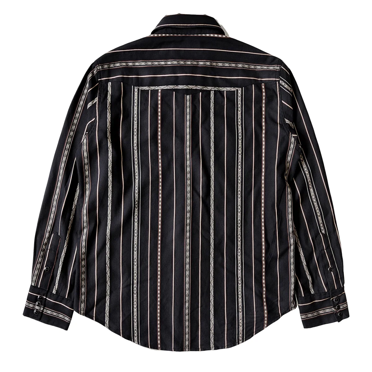 Red Tornado Jacquard Western Shirt Rugged Style Men Long Sleeve Stripe Workshirt