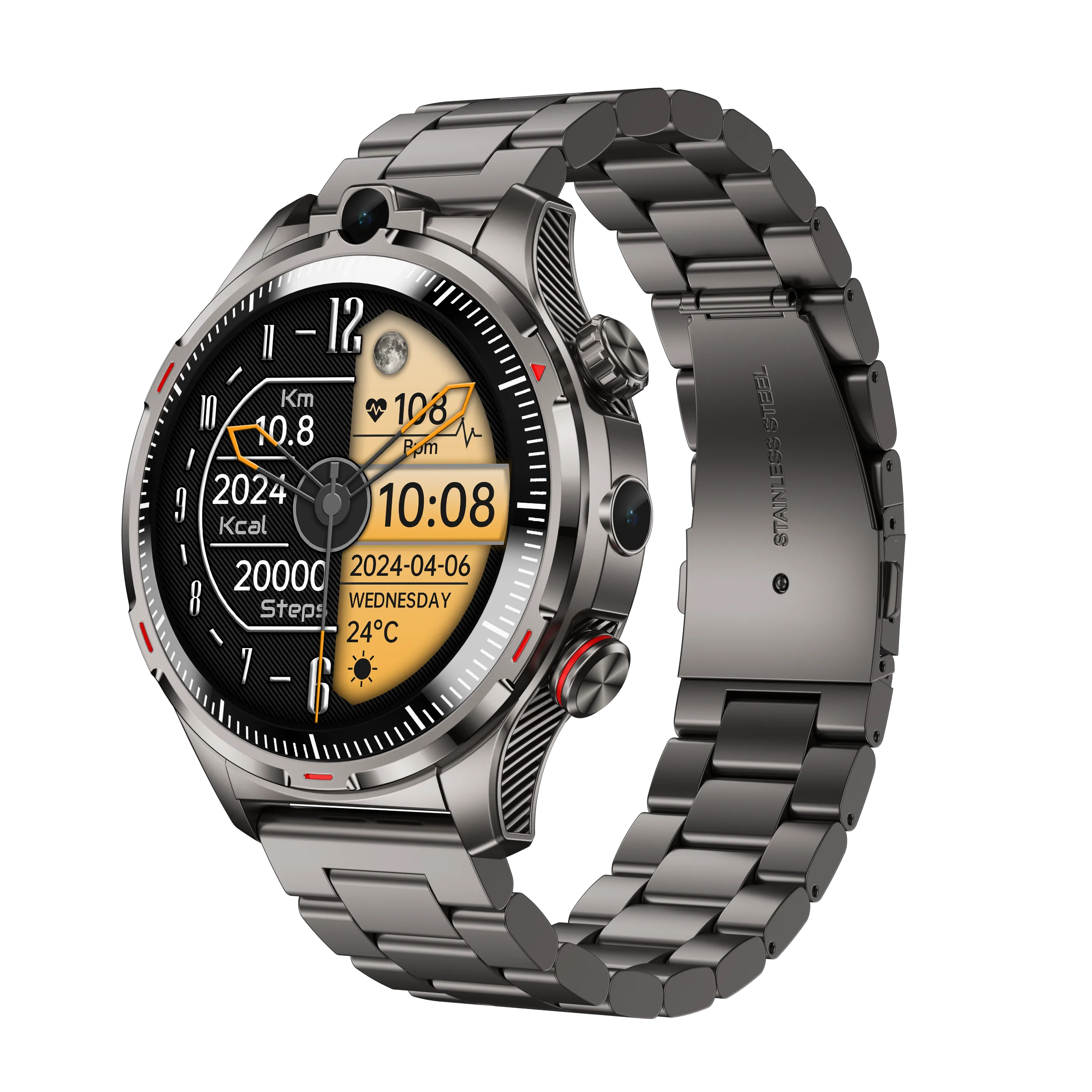 

Смарт-часы LW12, 4G, 1,43 дюйма, AMOLED, 500 Вт, двойная камера, GPS, Wi-Fi, Google Play, пульсометр, Android, Смарт-часы для мужчин и женщин