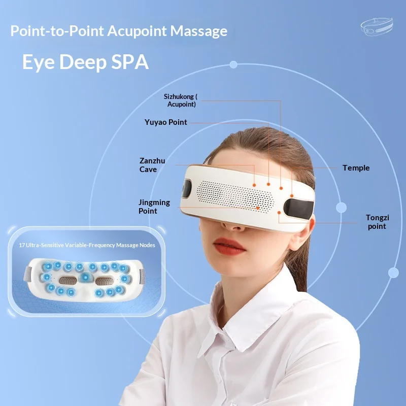 Smart Visual Eye Massager for Eye Fatigue Acupoint Vibration Bluetooth Music Hot Compress Relief fast shipping