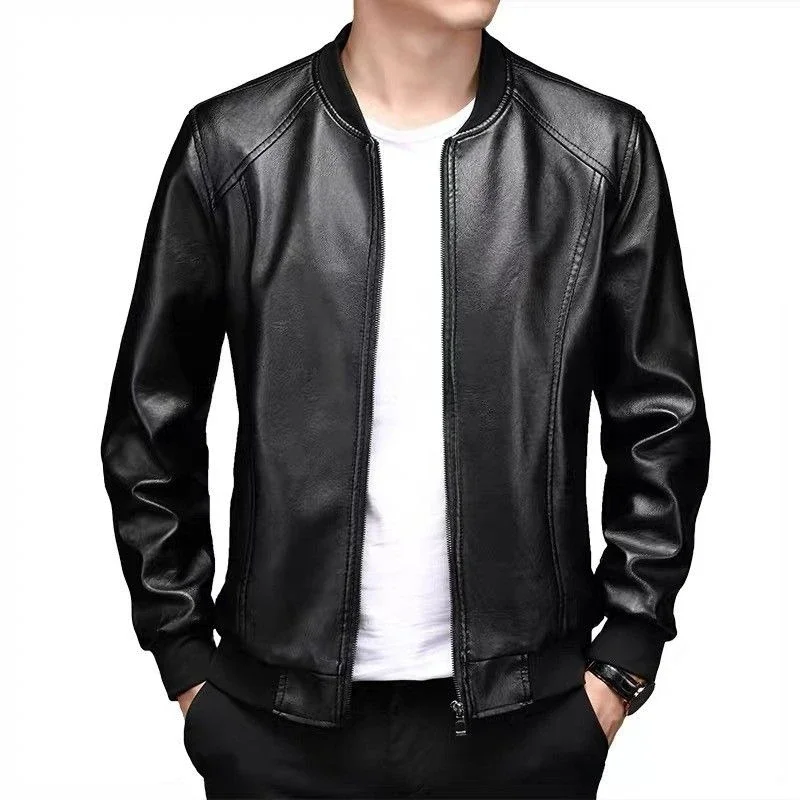 

Heated Leather Jacket Slim Fit Winter Outerwear Casual Style for Active Men