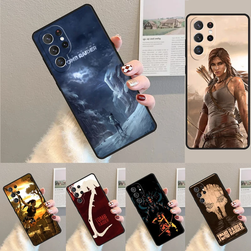 Cover For Samsung Galaxy S24 Ultra S21 S22 S8 S9 S10E Note 10 20 Plus FE S23 Lara Croft Tomb Raider Phone case Coque