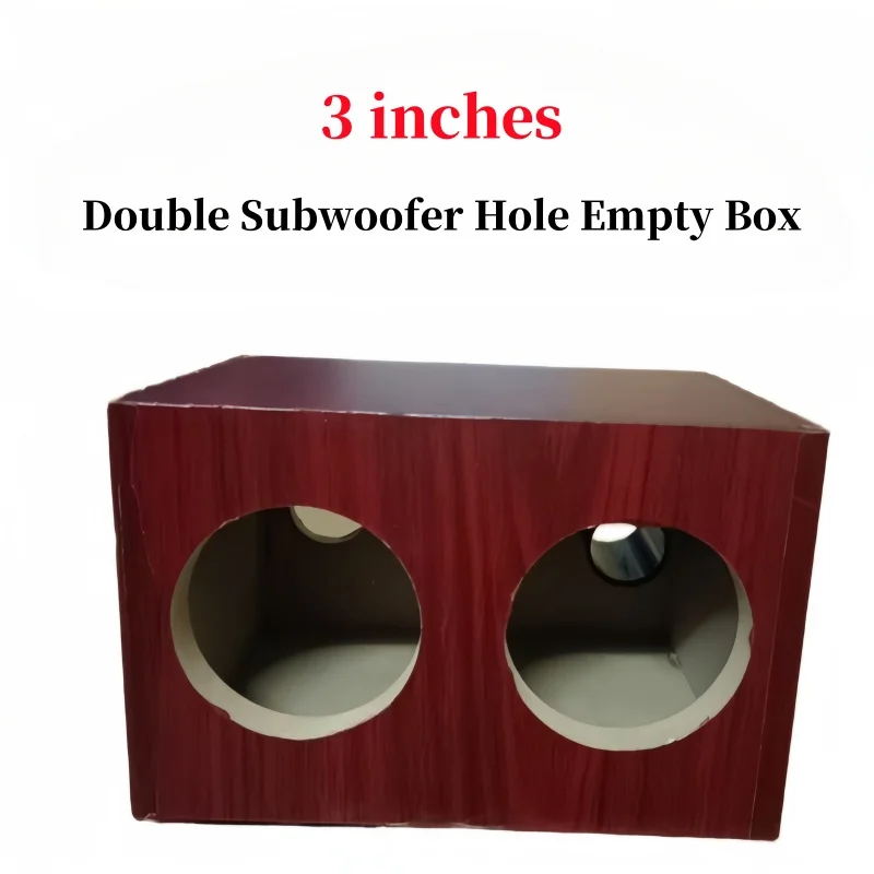 3-inch Dual Subwoofer Empty Box Passive Speaker Wooden Drawer DIY Car/Home Audio Modification Subwoofer Housing