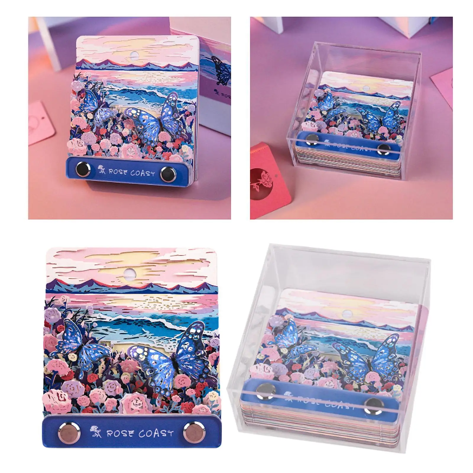 

3D блокнот «сделай сам», силуэт бабочки, антипригарные заметки, подарочная бумага, скульптура, отрывная бумага для Дня благодарения, дома, юбилея