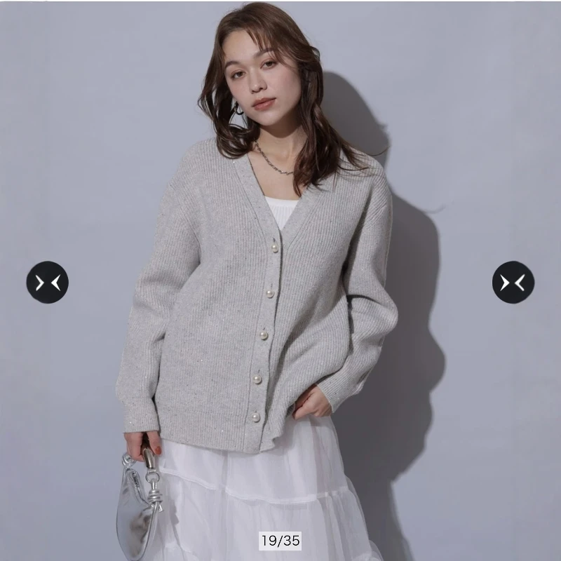 

Torowee 25 New Pearl Button Knitted Jaet Versatile Faionable Women's Long Sve Polyester Fiber Open Cardigan