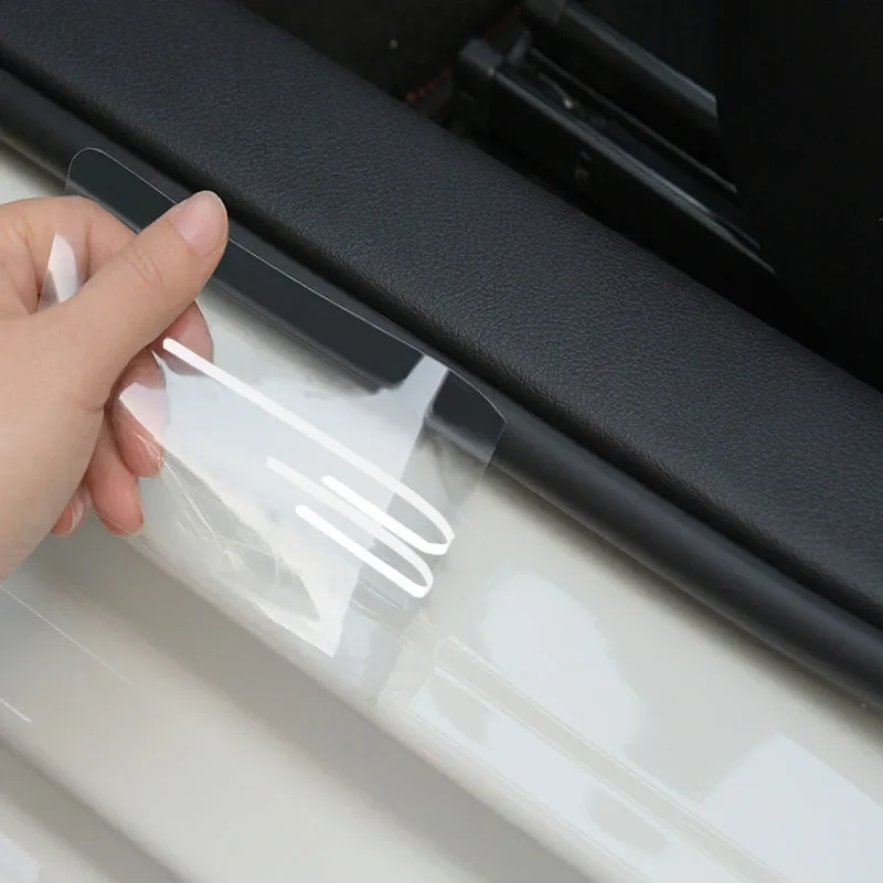 4pcs Car Door Sill Protector Stickers Transparent Decor Decal Threshold Strip For Performance M BMW E34 E36 E60 E46 E39 E70 F10