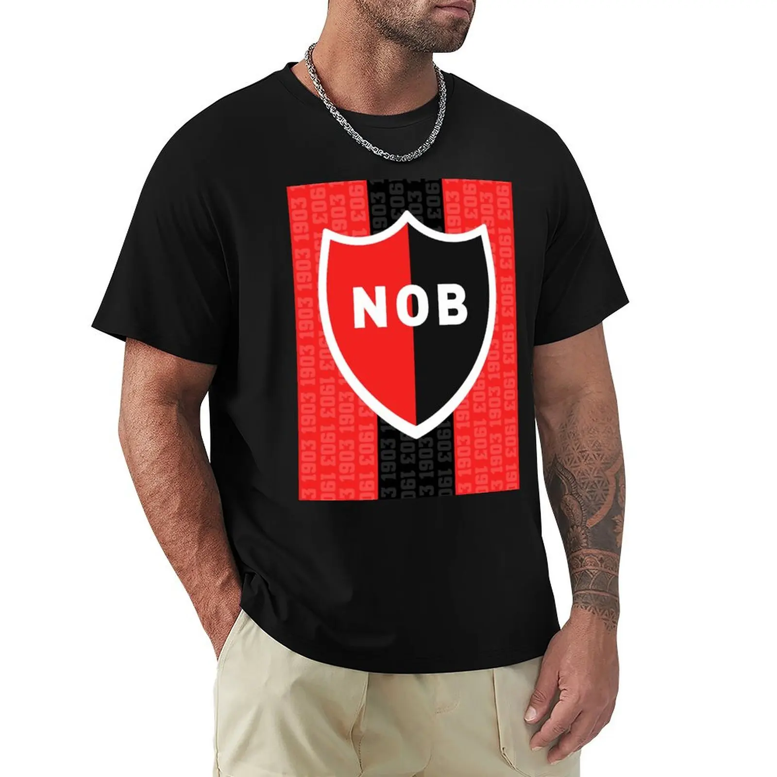 Мужская хлопковая футболка с надписью «Newells old boys hinchada росально»