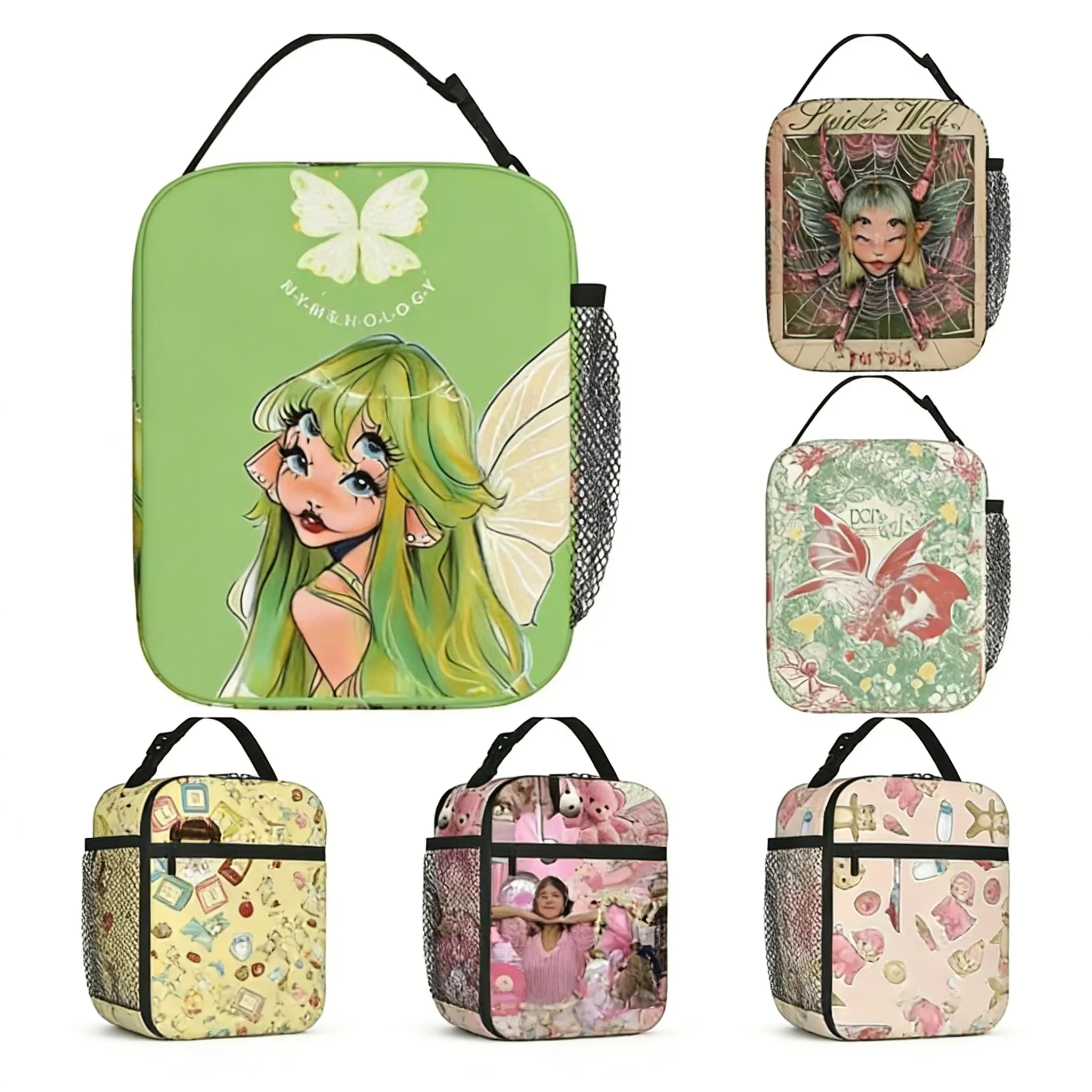 

Cartoon Portals Melanie Martinez Insulated Lunch Bag Food Container Bags Reusable Cooler Thermal Lunch Box For School Office