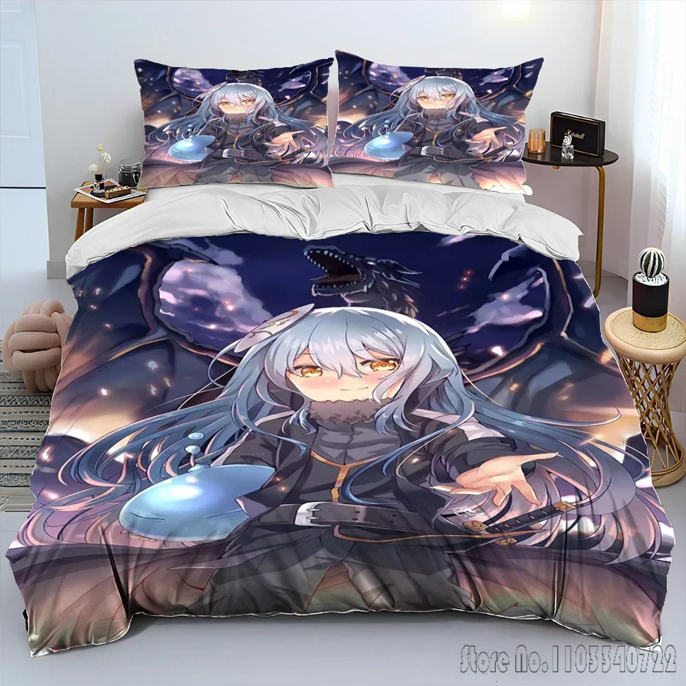 I Got Reincarnated As A Slime Anime Comforter Duvet Cover Set HD Comforter Cover for Kids Bedding Sets Bedclothes Bedroom Decor