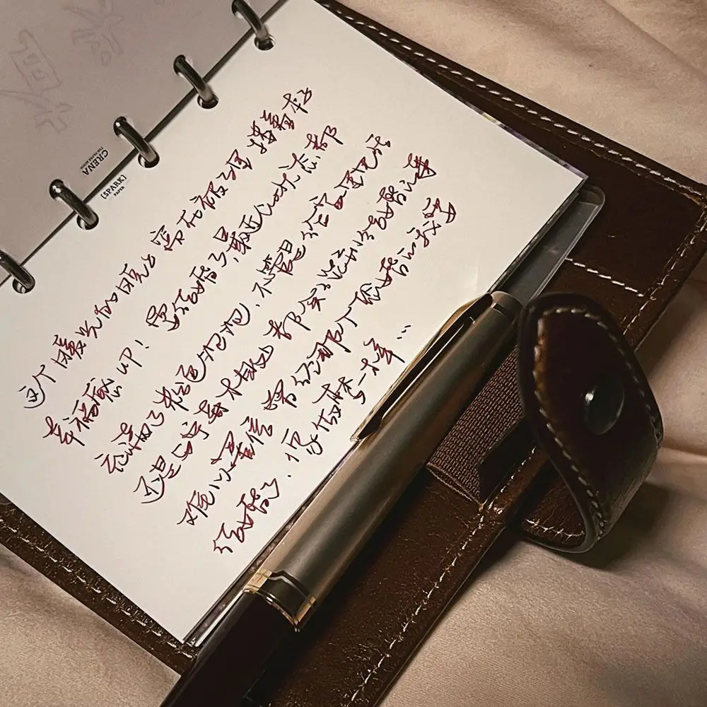 with 40 Sheets Inner Cover Binder Cover 6 Hole DIY Binder Loose Leaf Notebook Waterproof Stationery File Folder Student