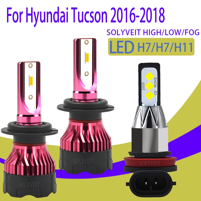 

Улучшенная подсветка, ударопрочные, пыленепроницаемые и водонепроницаемые светодиодные фары H7 H7 H11 для Hyundai Tucson 2016 2017 2018