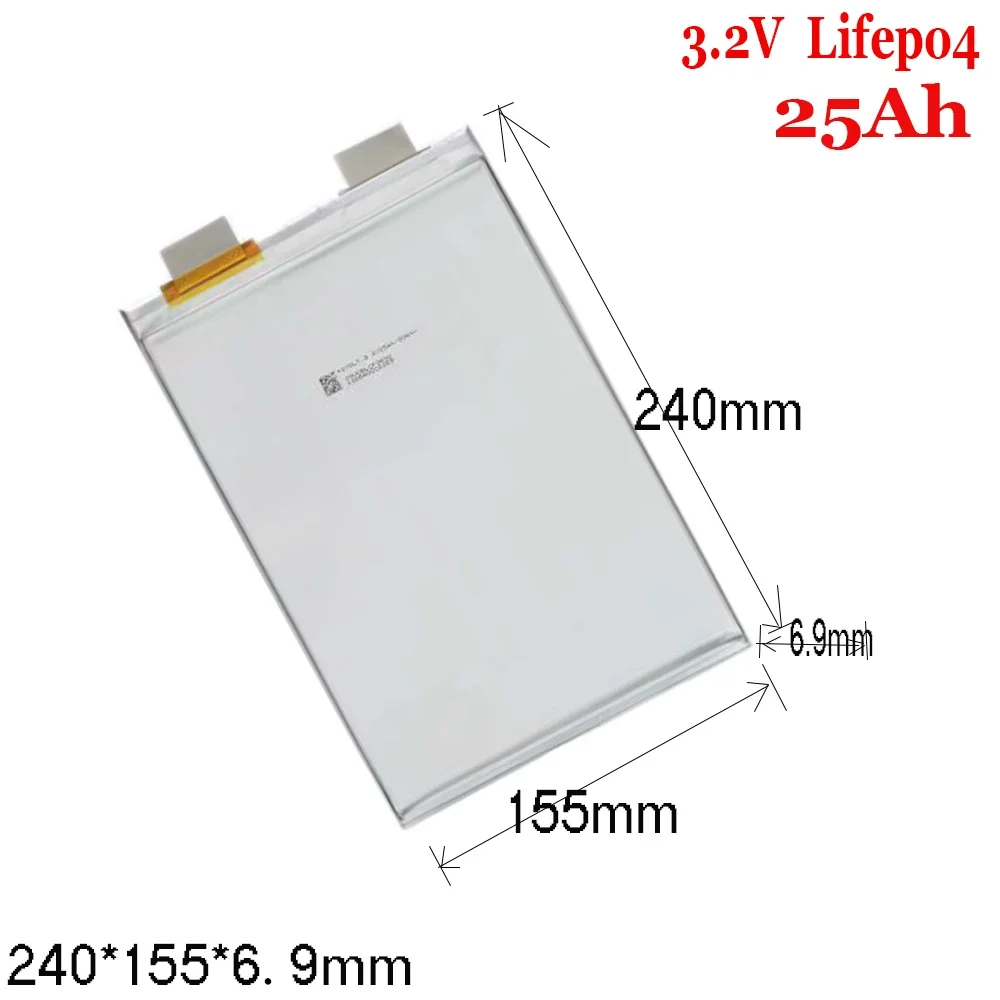 1-20 peças 3.2v 20ah pacote macio bateria lifepo4 20000mah células lifepo4 para carro de corrida motocicleta elétrica 240*155*6.9mm