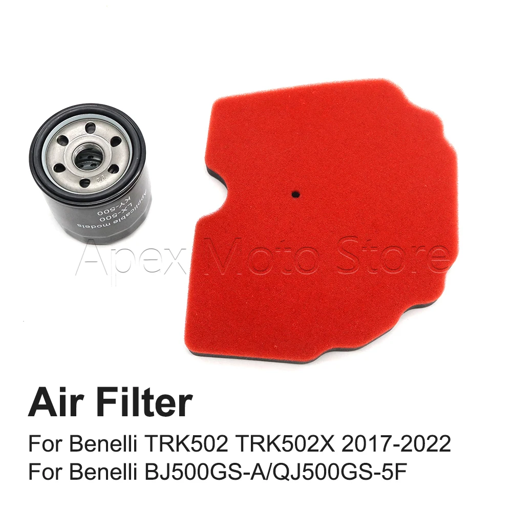 

Motorcycle Air Filter Oil Filter Intake Cleaner For Benelli TRK 502 502X TRK502 TRK502X 2017-2022 BJ500GS-A QJ500GS-5F BJ500GS