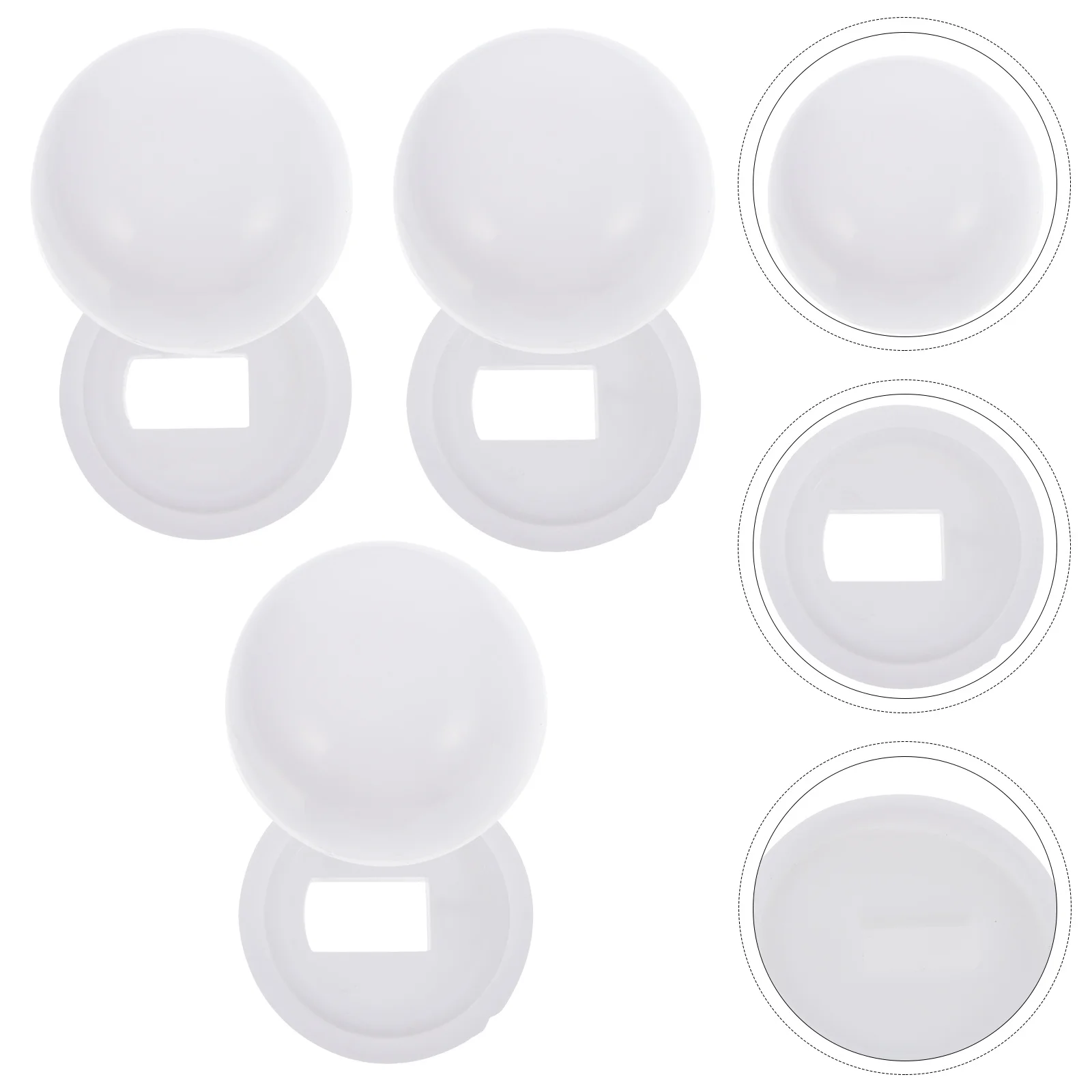 غطاء المرحاض العالمي الملحقات البلاستيكية تركيب وعاء المرحاض غطاء الترباس الزخرفية استبدال مقاوم للصدأ العملي #3