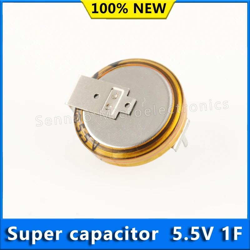 1Pcs New H Type 5.5V 1.0F Super capacitor 1F 5.5V Farad capacitor  Button Farad capacitor