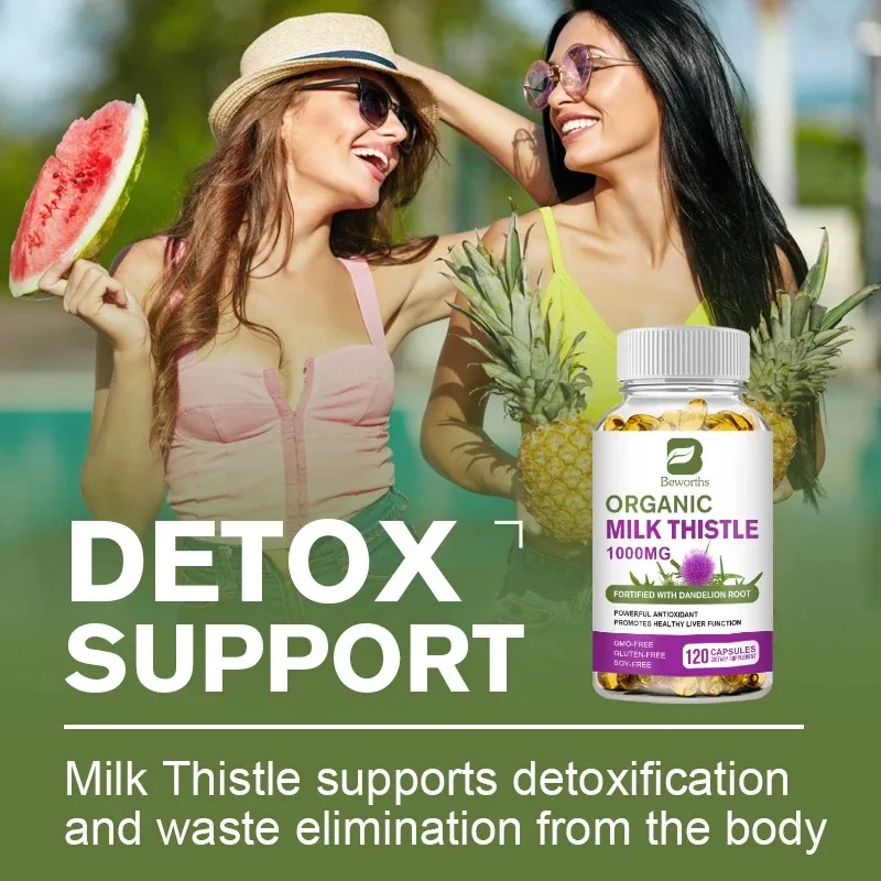 Minc Pure Milk Thistle 1000mg Herbal Health Supplement Help Liver Health & Detoxify Prevent Glutathione Depletion Softgels