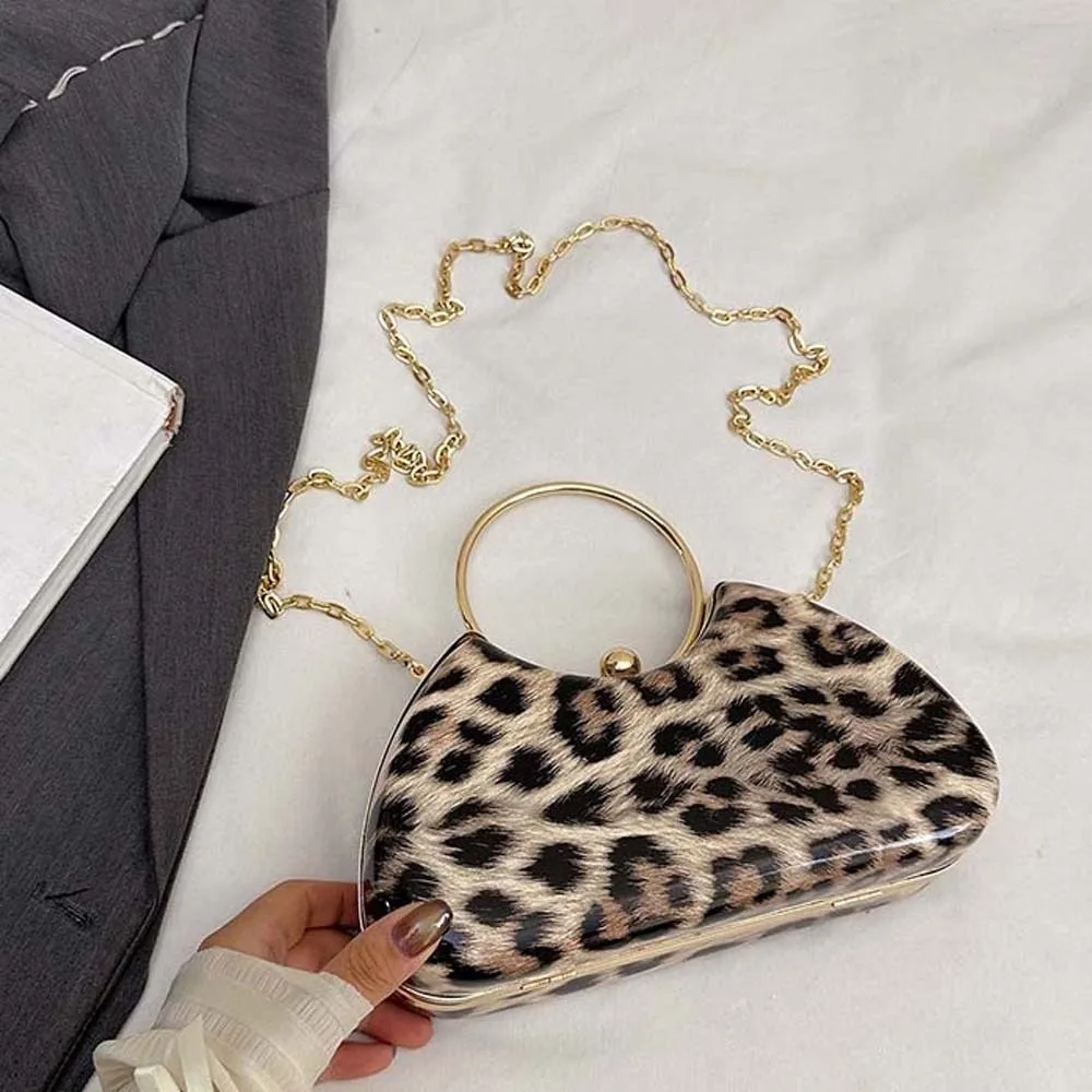 

Универсальная сумка с леопардовым принтом, водонепроницаемая, стильная, для девушек, многофункциональная, ретро-сумка на цепочке для женщин