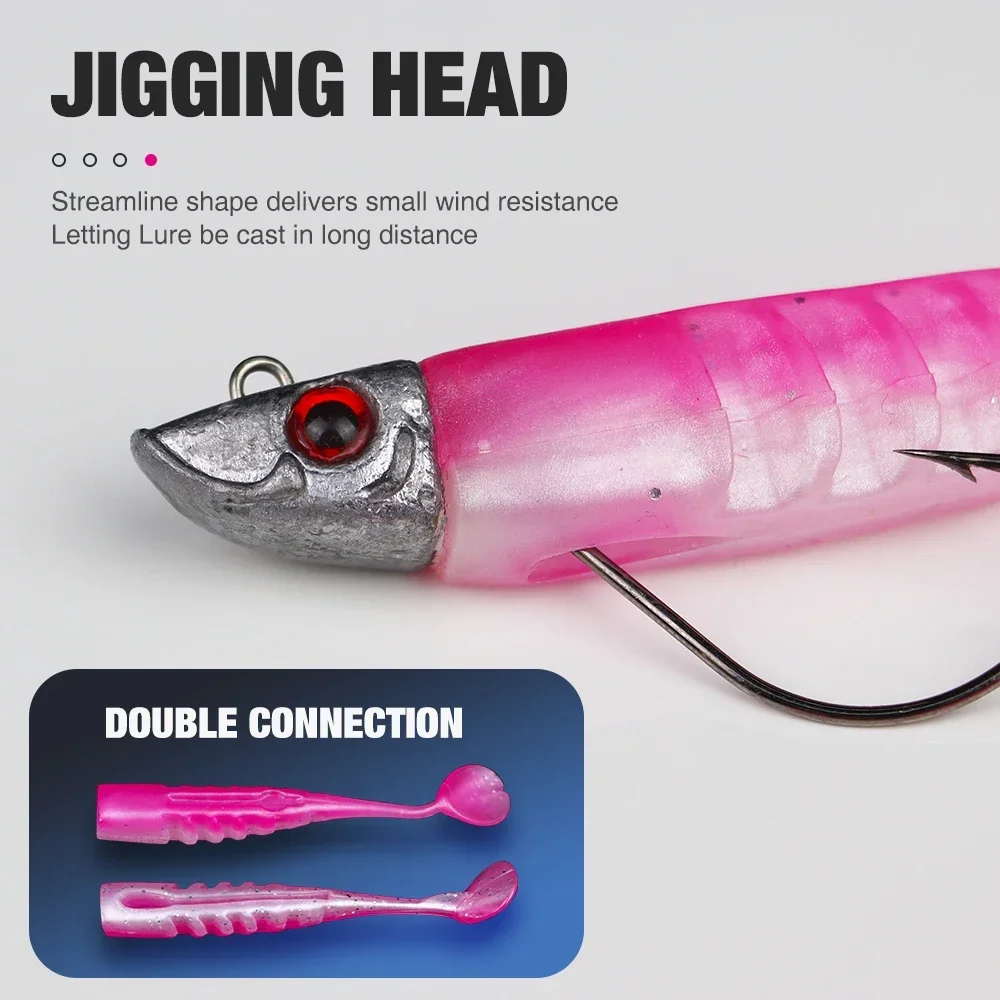 Thorforce Jiging Head Soft Lose T Tail Zeebaars Vissen Lokmiddel Aan Siliconen Aas Wobblers Zeevissen Zacht Kunstaas Swimbait