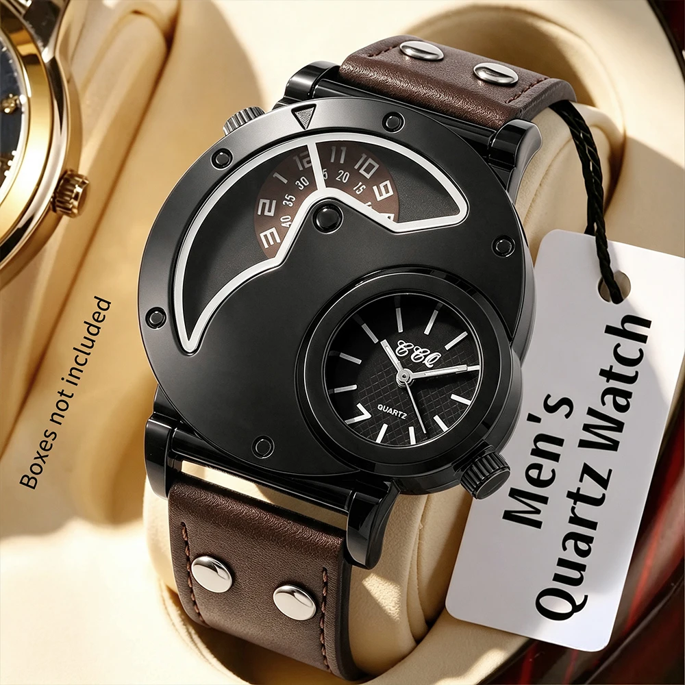 1pc fashionable new men's quartz watch with a handsome dial, suitable for daily wear and holiday gifts