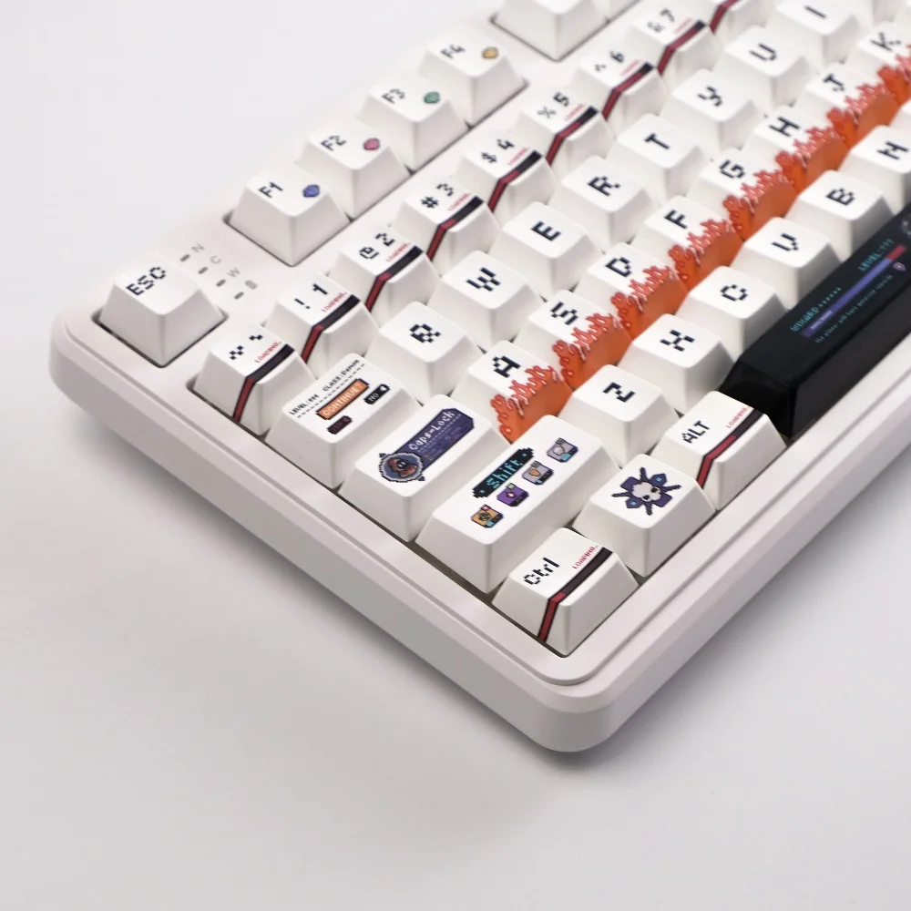 

Pixel keycap PBT sublimation customization Original high glossy keys Adapted to cross magnetic axis