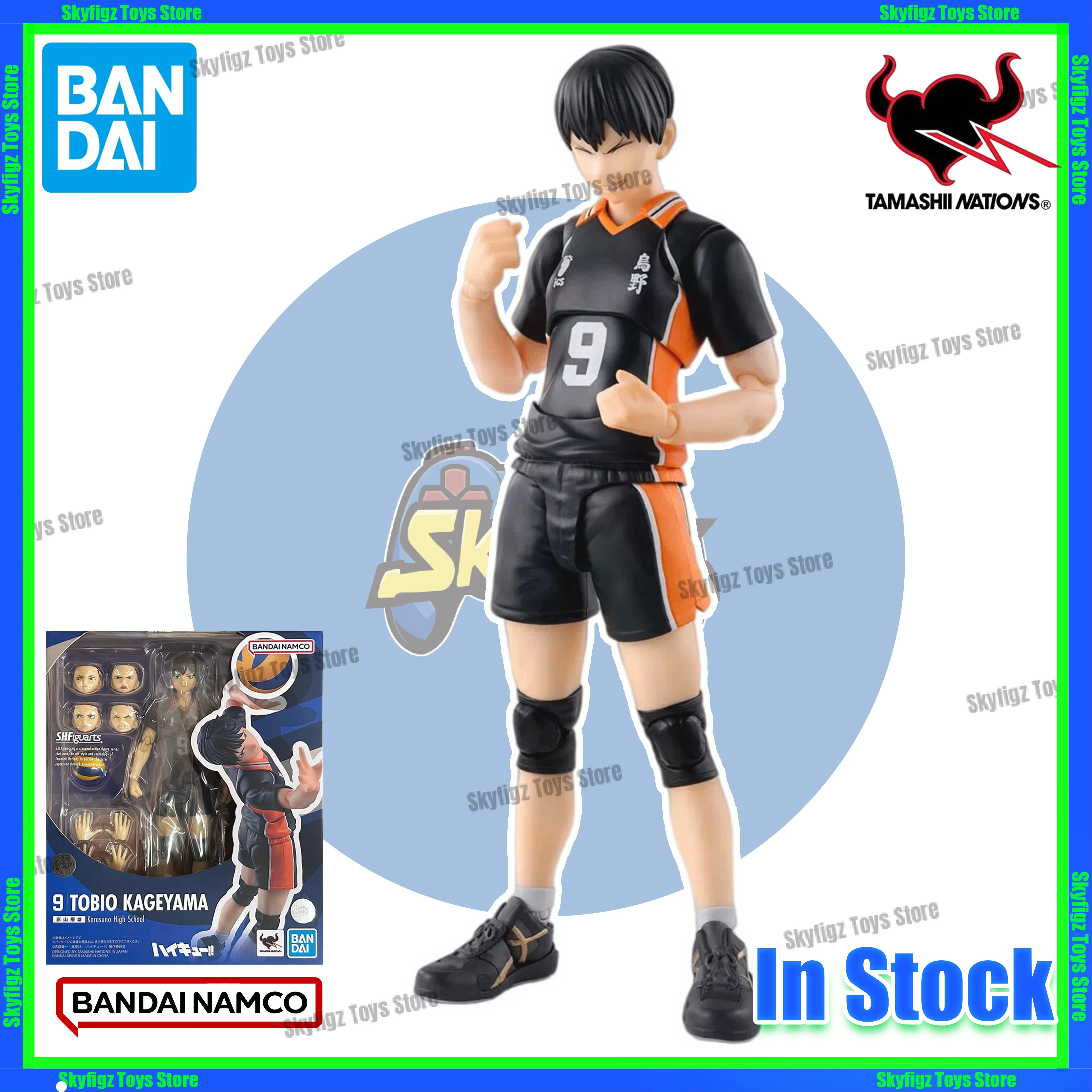 

В наличии: Коллекционная подвижная фигурка Bandai SHF «Волейбол» — Кагеяма Тобио в форме команды Карасуно, готовая к выставке, подарок для коллекционеров.