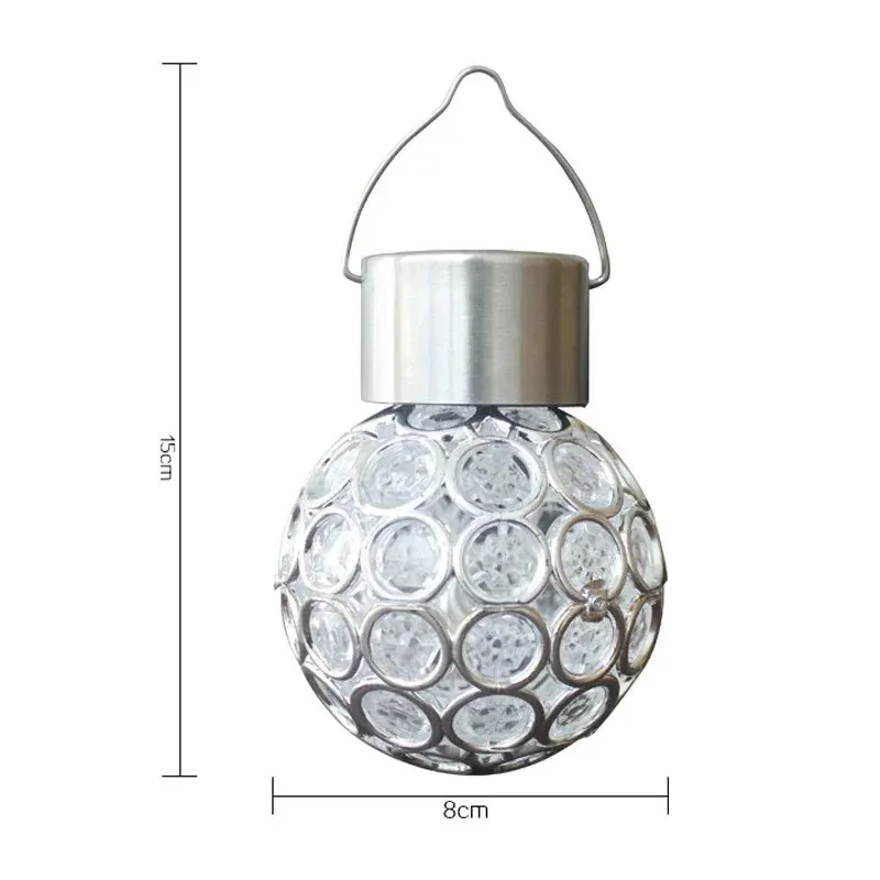 Lanterne Solaire LED Imperméable, Boule Ajourée, Luminaire Décoratif d'Extérieur, Idéal pour un Jardin, une Cour ou des Vacances