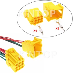 1 takım 9 pin 967621-1 otomobil elektrik kablosu mühürlü soket 1-967621-1 1-967626-1 araba erkek tak dişi konnektör