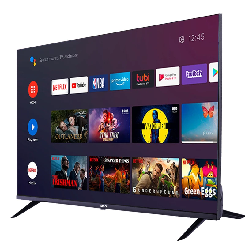 Televisor Inteligente WEIER de 24 32 40 43 50 55 65 Pulgadas, Panel A+, Televisor LED 4K, Televisores de 32 Pulgadas