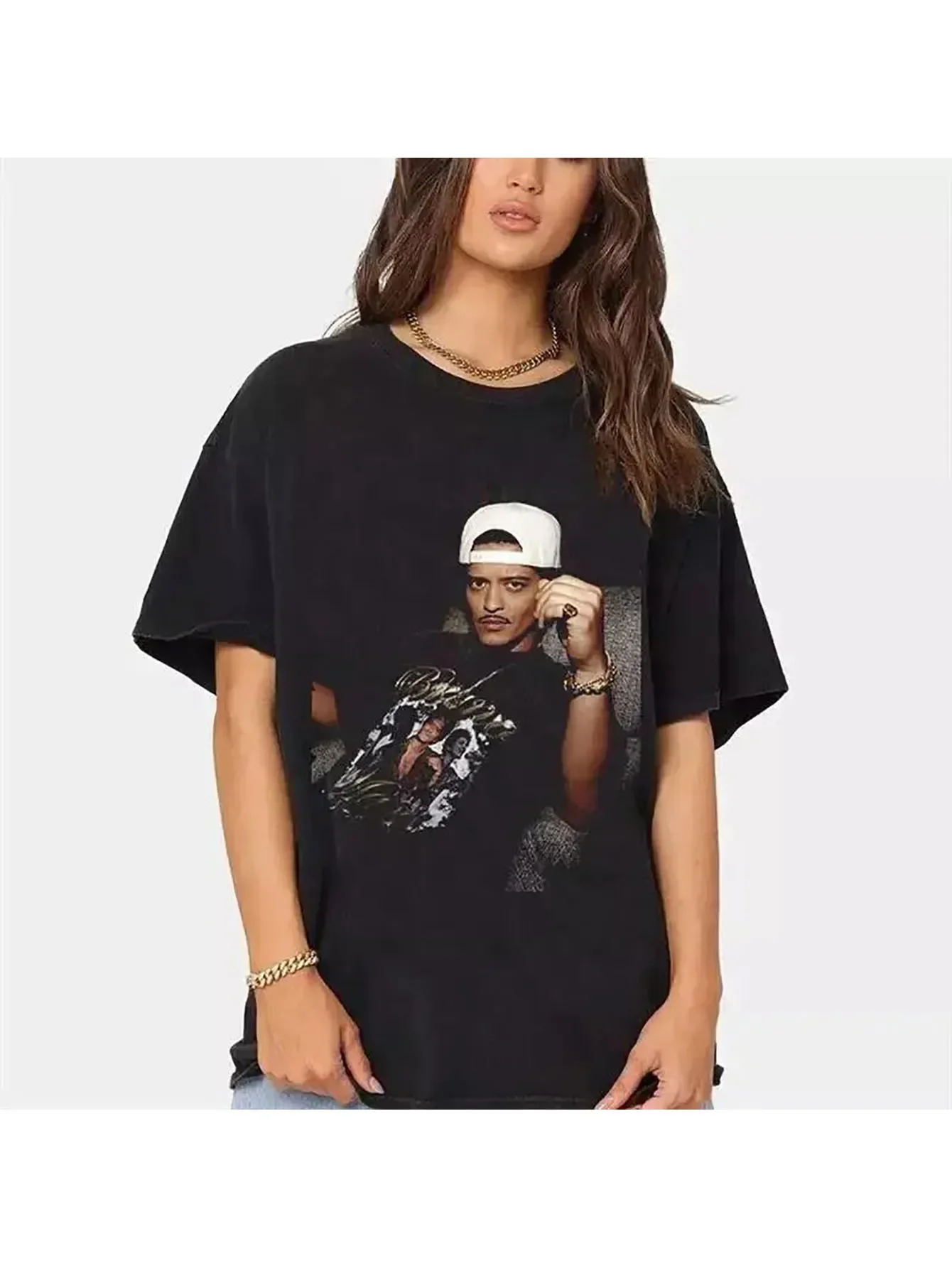 

Bruno Mars Music Shirt Gift For Fans T-Shirt Black Cotton Unisex T Shirt Funny Men's T-Shirts Men's Clothes Clothes Men T Shirt