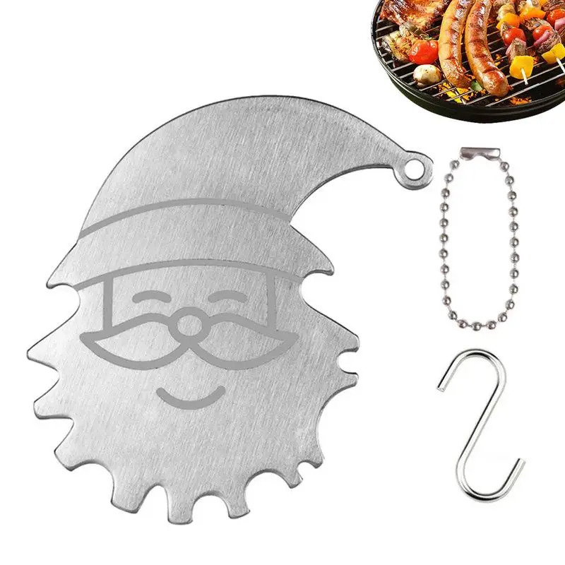 

Metal Scraper Tool Santa Shaped BBQ Grill Stainless Steel Cleaner Stainless Steel Scraper Griddle Tools Scraper For Cleaning