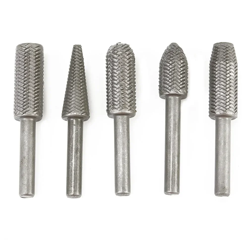 Rotary File Rotary Rasp Wood Rotary Files 5 Pcs For Use In Milling Router Grinding Burr Shaping Of Steel Useful