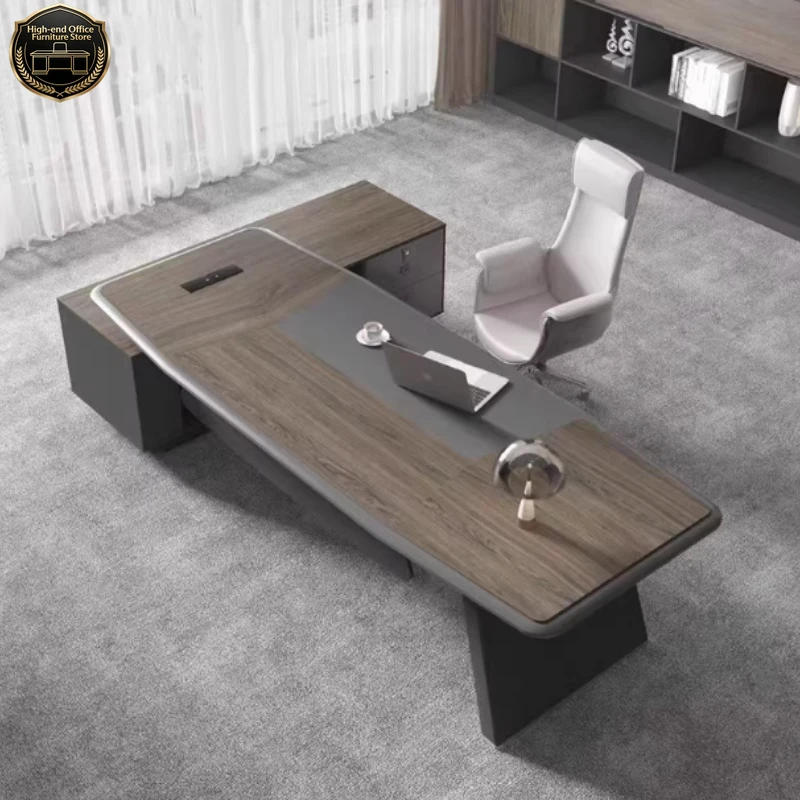 

Luxury Wide Upgrade Office Desk Drawer Household Executive Storage Computer Desks Study Wood Black Escritorio Oficina Furniture