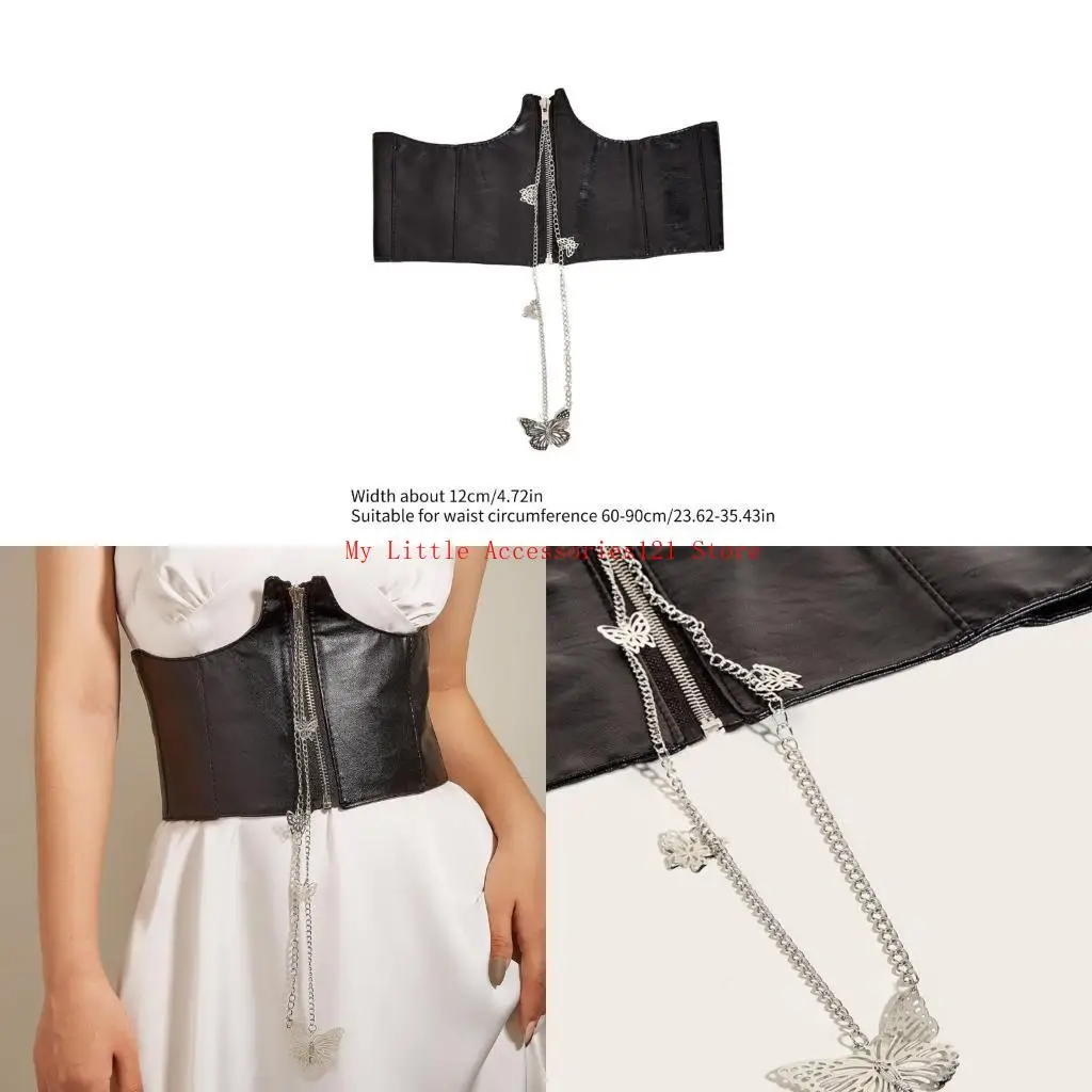

Graceful Women Corset with Butterfly Zipper Teens Shirt Dress Wrap Supplies
