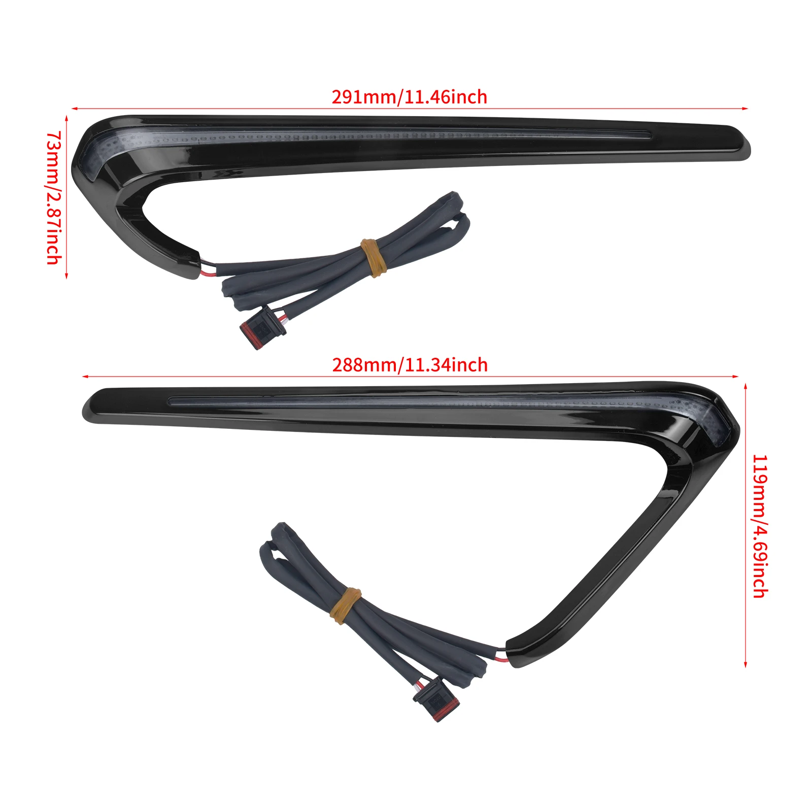Motorcycle Saddlebags Brake Light LED Rear Light Indicators Running Lamp For Harley Softail Low Rider ST 22-24 Sport Glide 18-21 - view 5