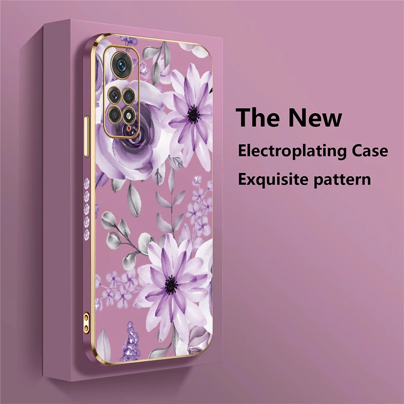 حافظة لهاتف شاومي ريدمي نوت 10T 10 Lite 10S 11 4G 11S 11E 11T 8 9 Pro Max 9S غطاء ناعم على شكل زهرة #3