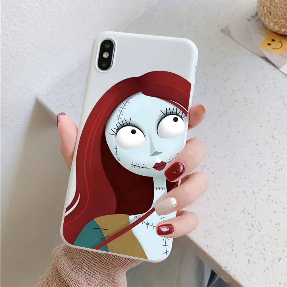 Disney Jack Skellington Phone Case for iPhone 14 11 12 13 Mini Pro Xs Max 8 7 6 6S Plus X XR Solid Candy Color Case