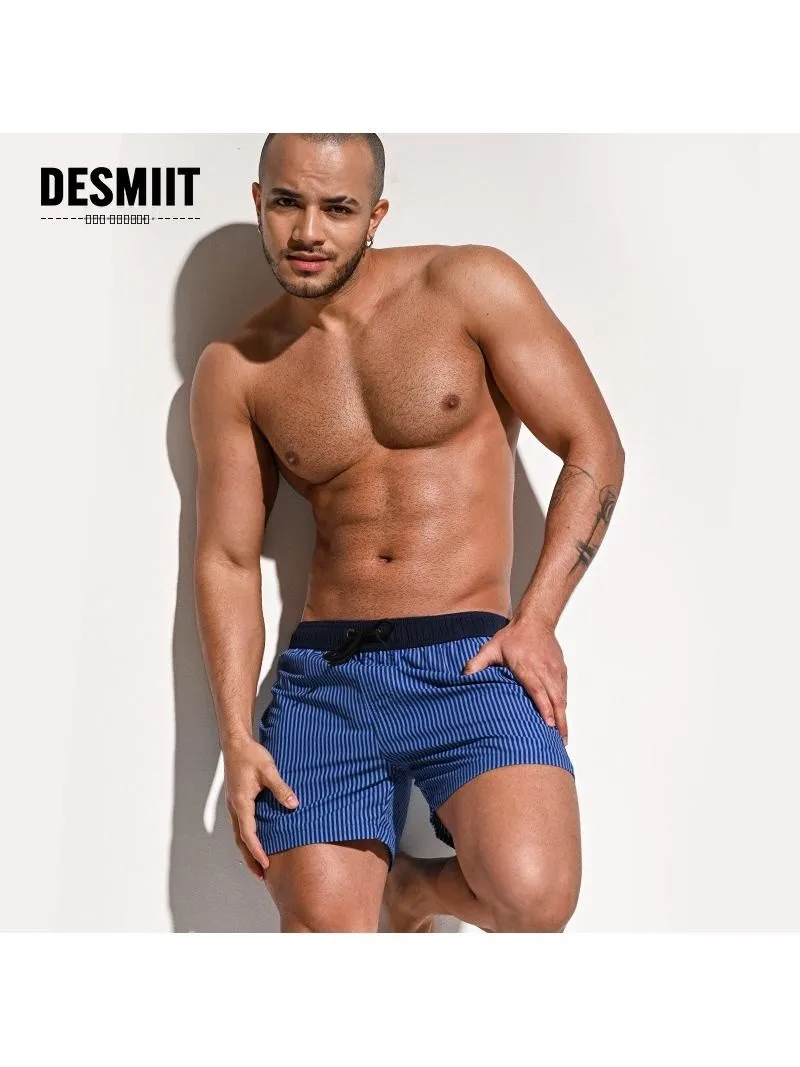 

Мужские пляжные шорты Spor Vaion Personali Split Briefs, повседневные, прямого кроя, с тонким полосатым узором, в молодежном стиле