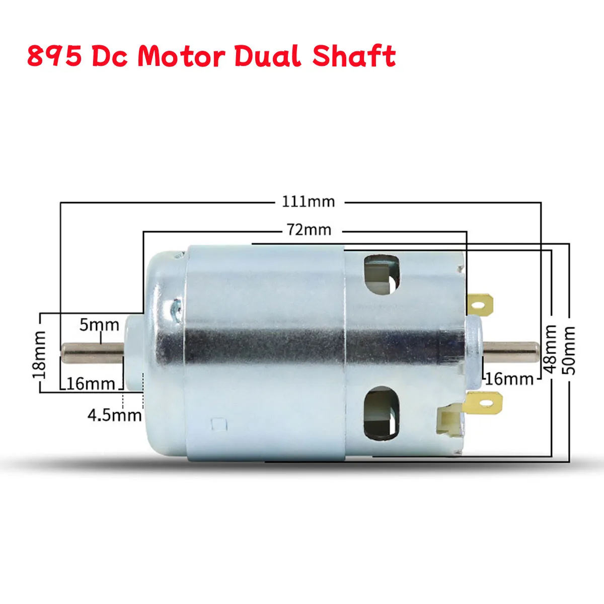 775/795/895 Electric Screwdriver Motor 12/24V Dual Shaft Dc Motors with Double Ball Bearing for Power Tooll/Vacuum Cleaners Fans