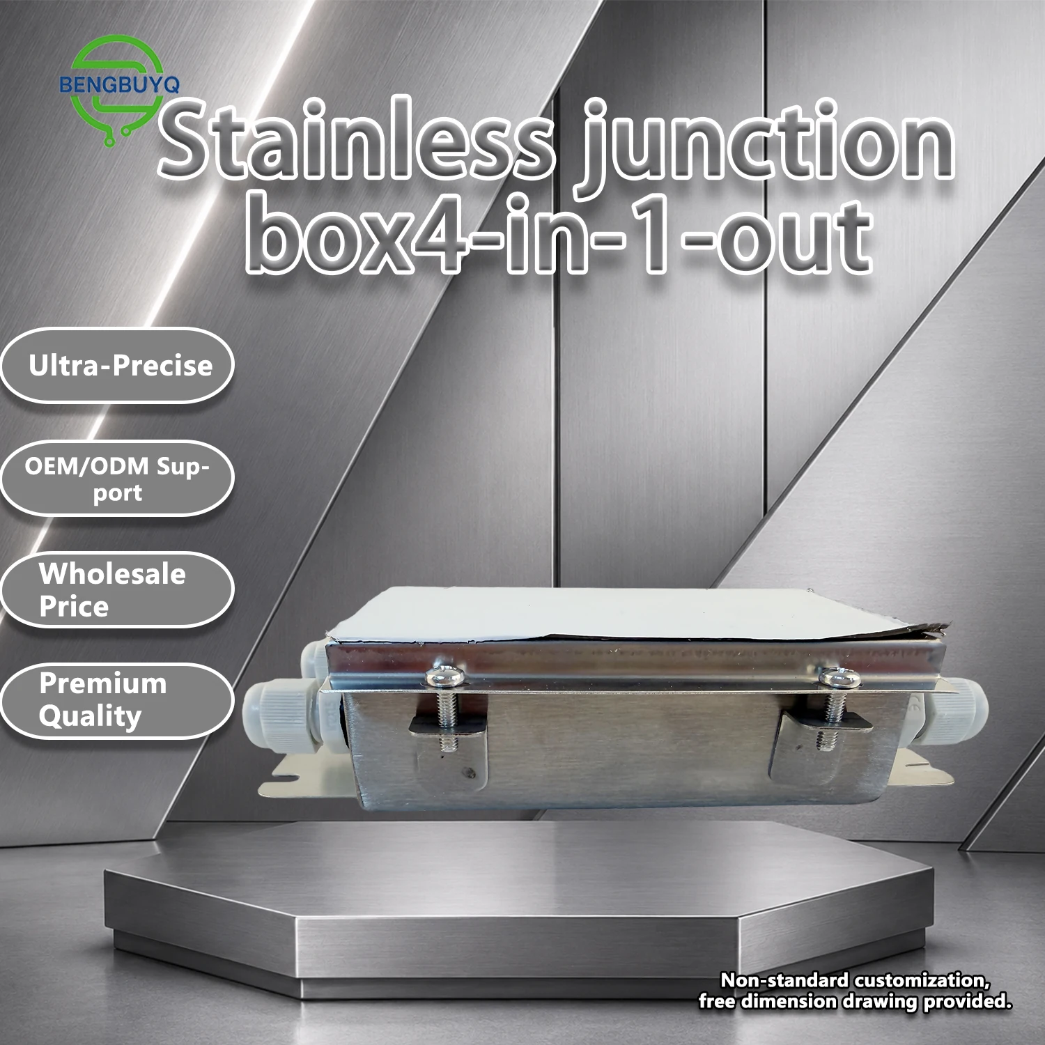 Industrial Grade Stainless Steel Junction Box Precision Manufacturing Multiple Inputs and Outputs IP65 Custom Factory Process 3