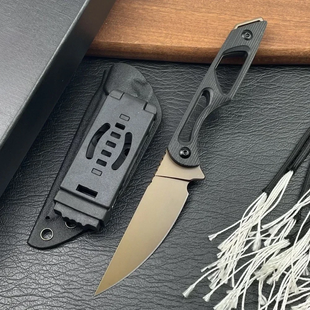 

Новый тактический нож с фиксированным лезвием, ручка G10 с чехлом из кайдекса, уличные охотничьи режущие ножи для EDC, инструменты для выживания в кемпинге