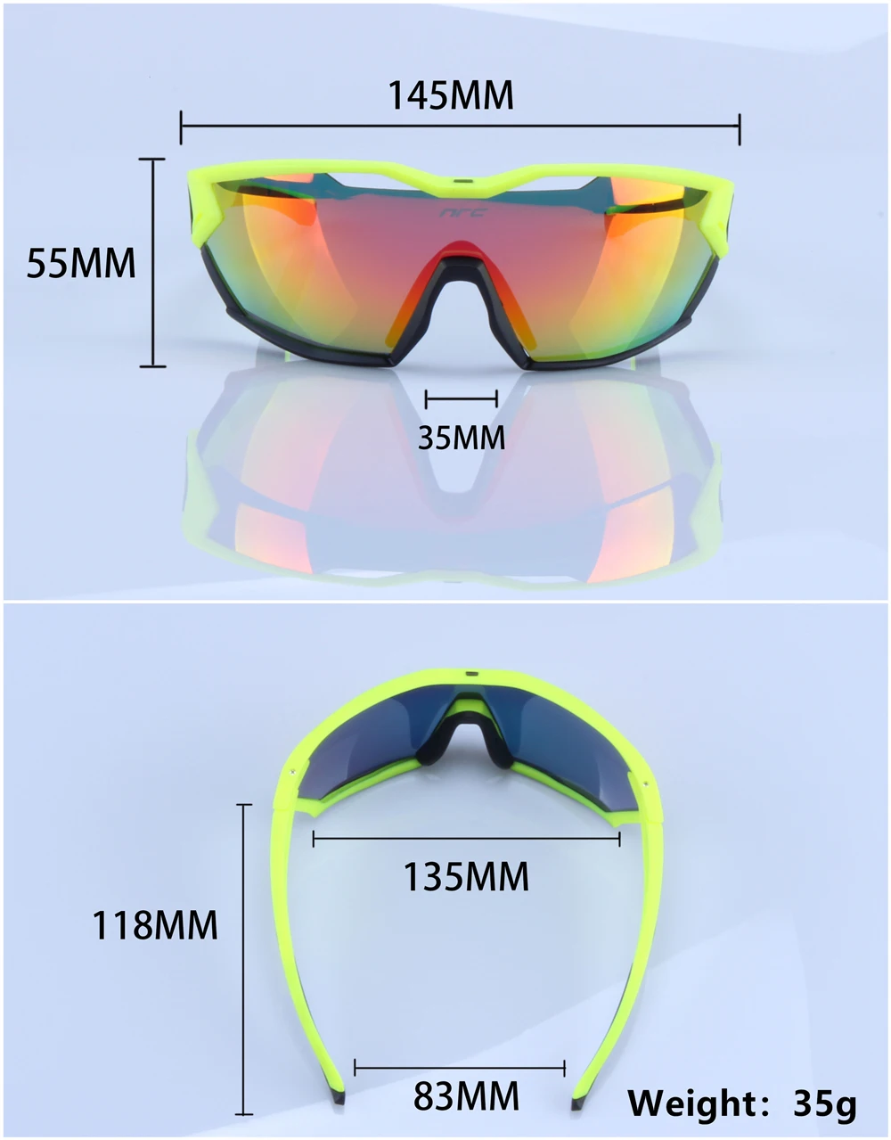 NRC X2 PRide 3 objektiv Radfahren Gläser Mann Mountainbike Fahrrad Sport Sonnenbrille MTB Radfahren Brillen Frau – Detail 4