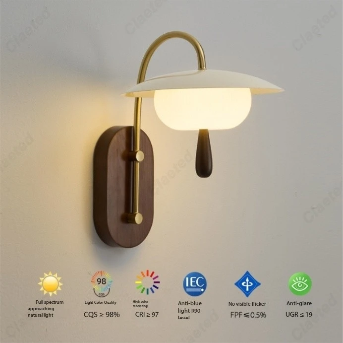 

European New Retro LED Bedroom Bedside Lamp Living Room Sofa Background Wall Corridor Study Decorative Lighting