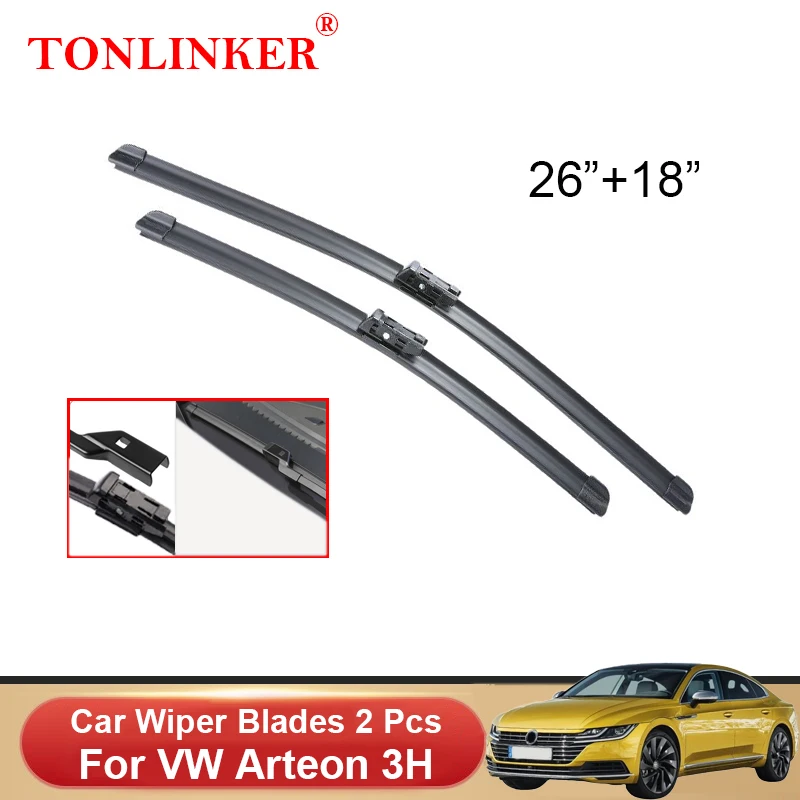 

TONLINKER Car Wiper Blades For Volkswagen VW Arteon 3H 2017 2018 2019 2020 Accessories Auto Front Windscreen Wiper Blade Brushes