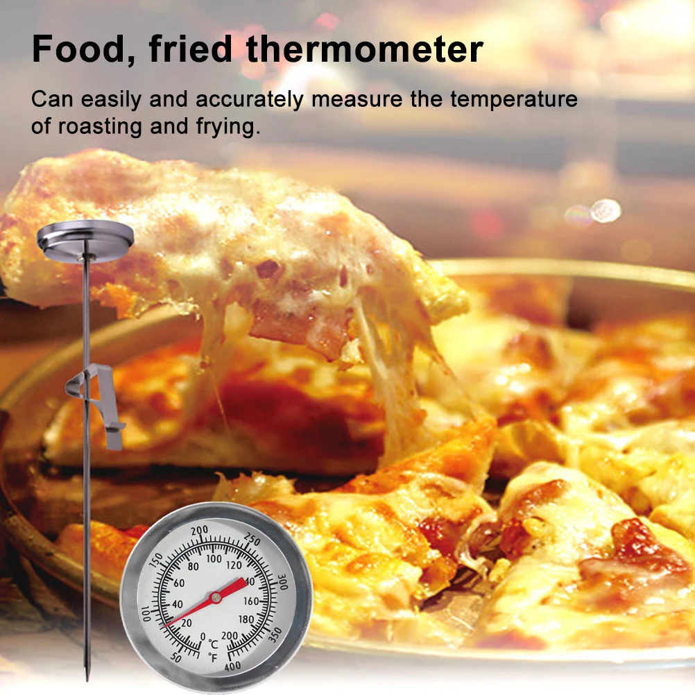 

Stainless Steel Long Handle Frying Thermometer Fryer Fries Fried Chicken Wings Barbecue Oil Thermometer Gauge 50-550 Fahrenheit