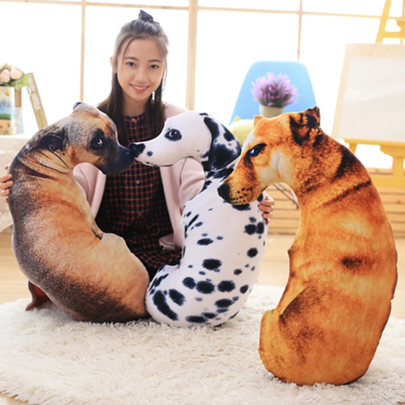 50 centimetri 3D Simulazione Del Cane Giocattoli di Peluche Peluche Cuscino Decorazione Della Casa Morbido Cuscino Per Bambini Ragazzi Regalo Di Compleanno Accompagnare Il Sonno Giocattolo