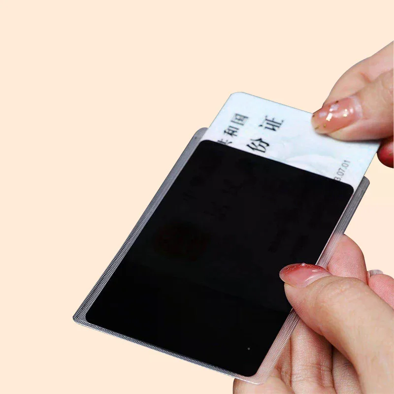 Practical Personal Information Protectors Multipurpose Bank Card ID Card Privacy Protective Case Durable PVC Anti Peeping Card H