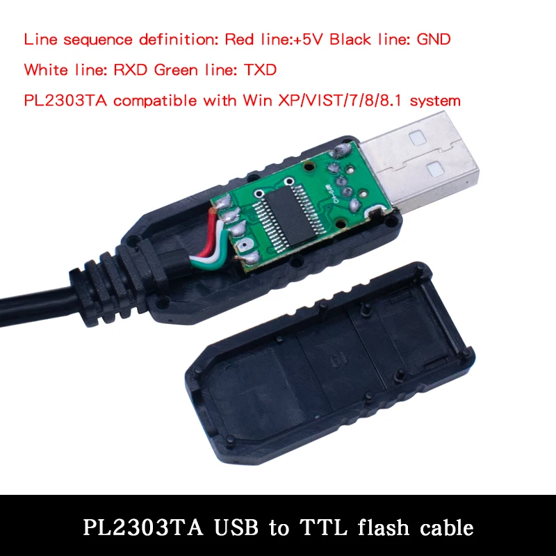 PL2303 USB para UART Módulo de cabo TTL FT232RL PL2303HX Transferência USB para TTL RS232 Módulo adaptador de porta serial CH340 Cabo de download